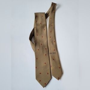 Vntg Silk Giorgio Armani Tie Tan